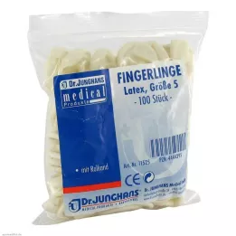FINGERLING OP Latex size 5 rolled, 100 pcs