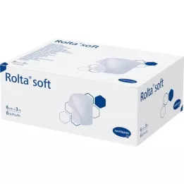 ROLTA soft synthetic cotton bandage 6 cmx3 m, 6 pcs