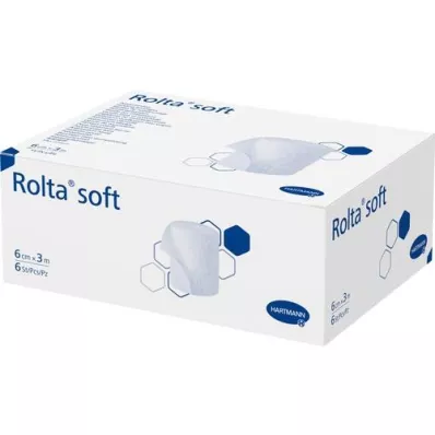 ROLTA soft synthetic cotton bandage 6 cmx3 m, 6 pcs