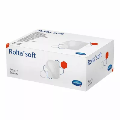 ROLTA soft synthetic cotton bandage 6 cmx3 m, 6 pcs
