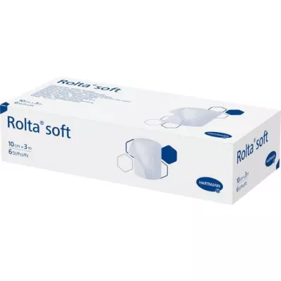 ROLTA soft synthetic cotton bandage 10 cmx3 m, 6 pcs