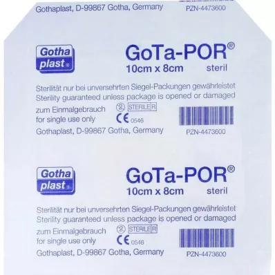 GOTA-POR Wound plaster sterile 80x100 mm, 1 pc