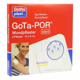 GOTA-POR Wound plaster sterile 80x100 mm, 5 pcs