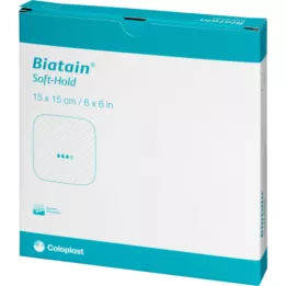 BIATAIN Foam dressing 15x15 cm gently adhesive, 5 pcs