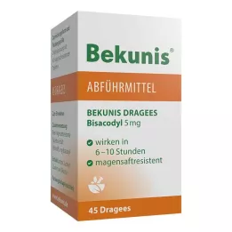 BEKUNIS Dragees Bisacodyl 5 mg enteric-coated tablets, 45 pcs