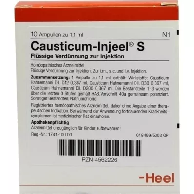 CAUSTICUM INJEEL S Ampoules, 10 pc