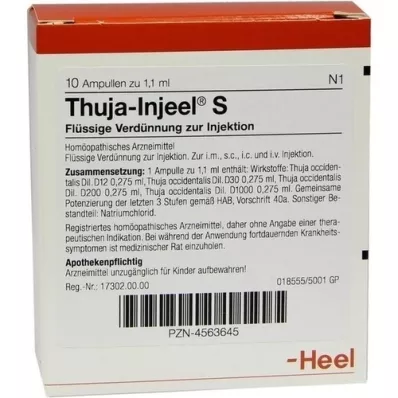 THUJA INJEEL S Ampoules, 10 pc