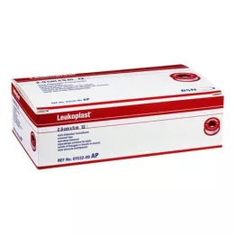 LEUKOPLAST 2.5 cmx5 m, 12 pcs