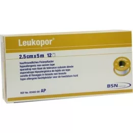 LEUKOPOR 2.5 cmx5 m, 12 pcs