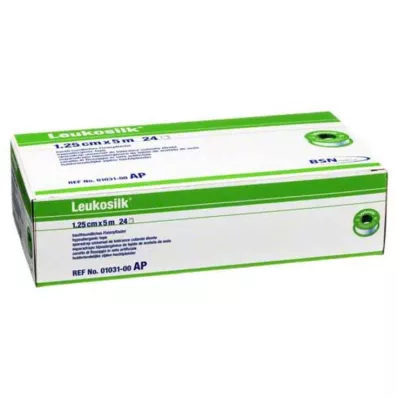 LEUKOSILK 1.25 cmx5 m, 24 pcs