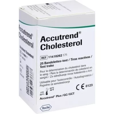 ACCUTREND Cholesterol test strips, 25 pcs