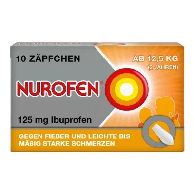 NUROFEN Junior 125 mg suppositories, 10 pcs NUROFEN Junior 125 mg suppositories, 10 pcs