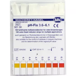 PH-FIX Indicator strips pH 3.6-6.1, 100 pcs