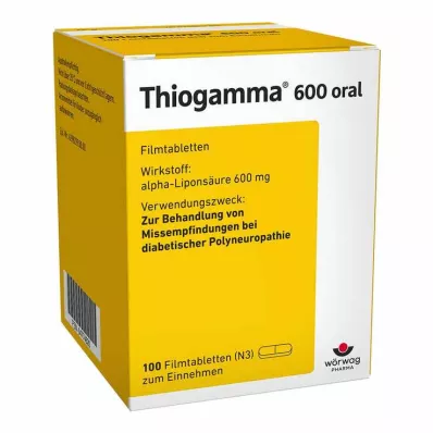 THIOGAMMA 600 oral film-coated tablets, 100 pcs