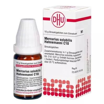 MERCURIUS SOLUBILIS Hahnemanni C 10 globules, 10 g