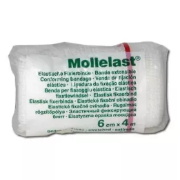 MOLLELAST Bandage 6 cmx4 m white, 1 pc