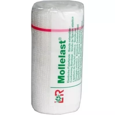 MOLLELAST Bandages 8 cmx4 m white, 1 pc