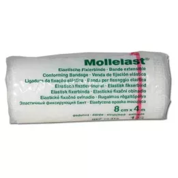 MOLLELAST Bandages 8 cmx4 m white, 1 pc