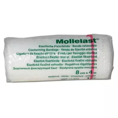 MOLLELAST Bandages 8 cmx4 m white, 1 pc