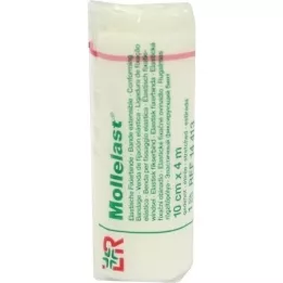 MOLLELAST Bandages 10 cmx4 m white, 1 pc