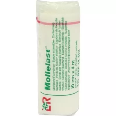 MOLLELAST Bandages 10 cmx4 m white, 1 pc