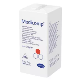 MEDICOMP Non-woven comp. non-sterile 5x5 cm 4-ply, 100 pcs