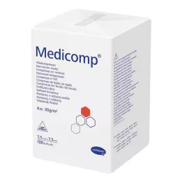 MEDICOMP Non-woven comp. non-sterile 7.5x7.5 cm 4-ply, 100 pcs