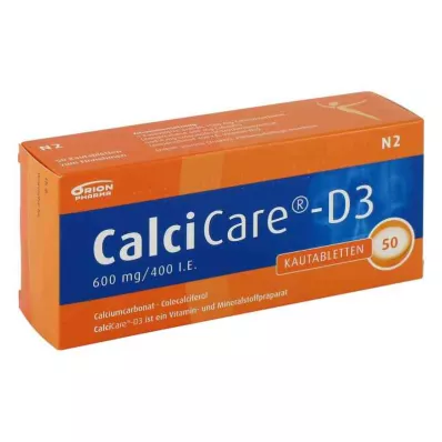 CALCICARE D3 chewable tablets, 50 pcs