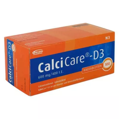 CALCICARE D3 chewable tablets, 100 pcs