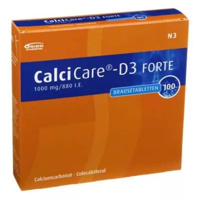 CALCICARE D3 forte effervescent tablets, 100 pcs CALCICARE D3 forte effervescent tablets, 100 pcs