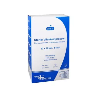 VLIESKOMPRESSEN 10x20 cm sterile 4-ply, 25X2 pcs VLIESKOMPRESSEN 10x20 cm sterile 4-ply, 25X2 pcs
