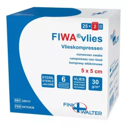 VLIESKOMPRESSEN 5x5 cm sterile 6x, 25X2 pcs