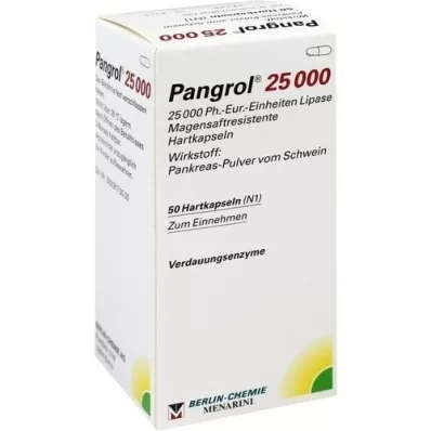 PANGROL 25.000 hard caps with enteric-coated pell, 50 pcs