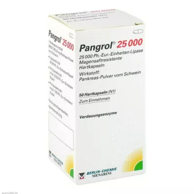 PANGROL 25.000 hard caps with enteric-coated pell, 50 pcs