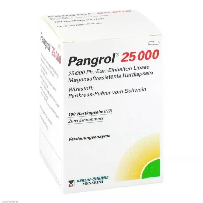 PANGROL 25.000 hard caps with enteric-coated pell, 100 pcs