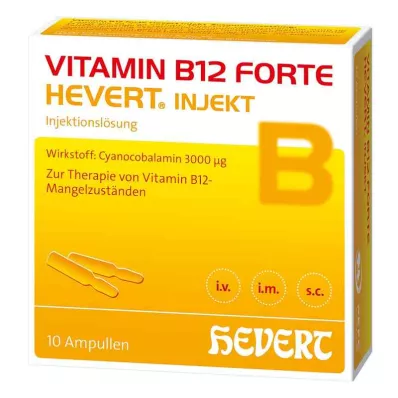 VITAMIN B12 HEVERT forte Inject Ampoules, 10X2 ml