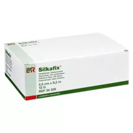 SILKAFIX Sticking plaster 2.5 cm x 9.2 m cardboard core, 12 pcs