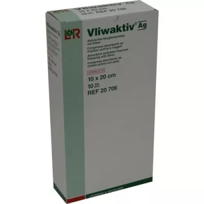 VLIWAKTIV AG Activated charcoal absorbent comp. with silver 10x20 cm, 10 pcs