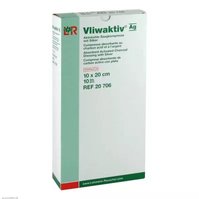 VLIWAKTIV AG Activated charcoal absorbent comp. with silver 10x20 cm, 10 pcs VLIWAKTIV AG Activated charcoal absorbent comp. with silver 10x20 cm, 10 pcs