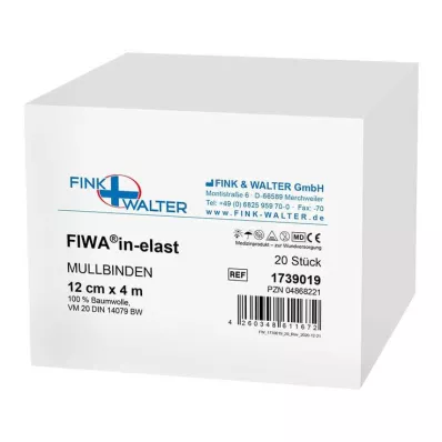 MULLBINDEN 12 cmx4 m 100% cotton, 20 pcs