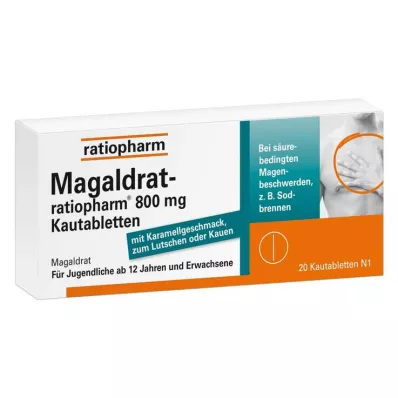 MAGALDRAT-ratiopharm 800 mg tablets, 20 pcs MAGALDRAT-ratiopharm 800 mg tablets, 20 pcs