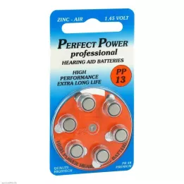 BATTERIEN f.hearing aids Power PP13, 6 pcs