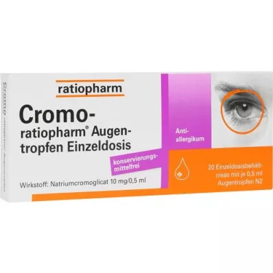 CROMO-RATIOPHARM Eye drops single dose, 20X0.5 ml