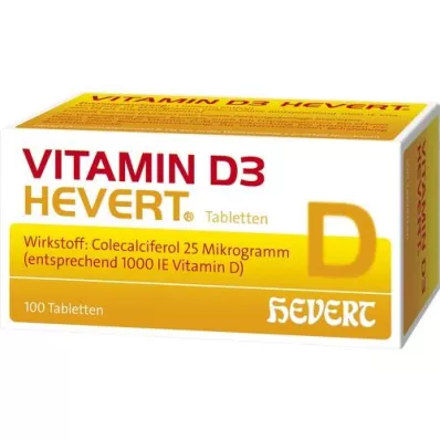 VITAMIN D3 HEVERT tablets, 100 pcs