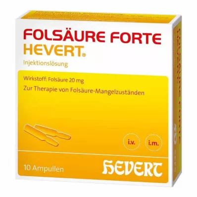 FOLSÄURE HEVERT forte Ampoules, 10X2 ml FOLSÄURE HEVERT forte Ampoules, 10X2 ml