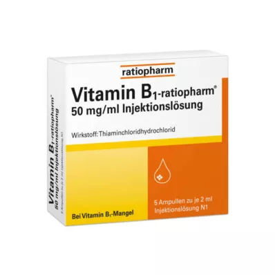 VITAMIN B1-RATIOPHARM 50 mg/ml Inj.Lsg.Ampoules, 5X2 ml VITAMIN B1-RATIOPHARM 50 mg/ml Inj.Lsg.Ampoules, 5X2 ml