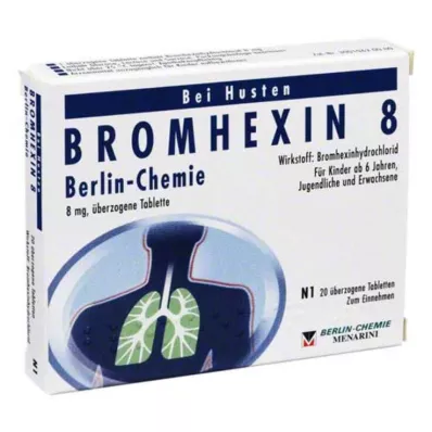 BROMHEXIN 8 Berlin Chemie coated tablets, 20 pcs
