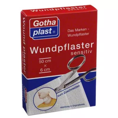 GOTHAPLAST Wound plaster sensitive 6 cm x 0.5 m cut, 1 pc GOTHAPLAST Wound plaster sensitive 6 cm x 0.5 m cut, 1 pc