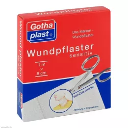 GOTHAPLAST Wound plaster sensitive 8 cmx1 m cut, 1 pc