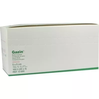 GAZIN Gauze comp.5x5 cm sterile 12x, 20X5 pcs